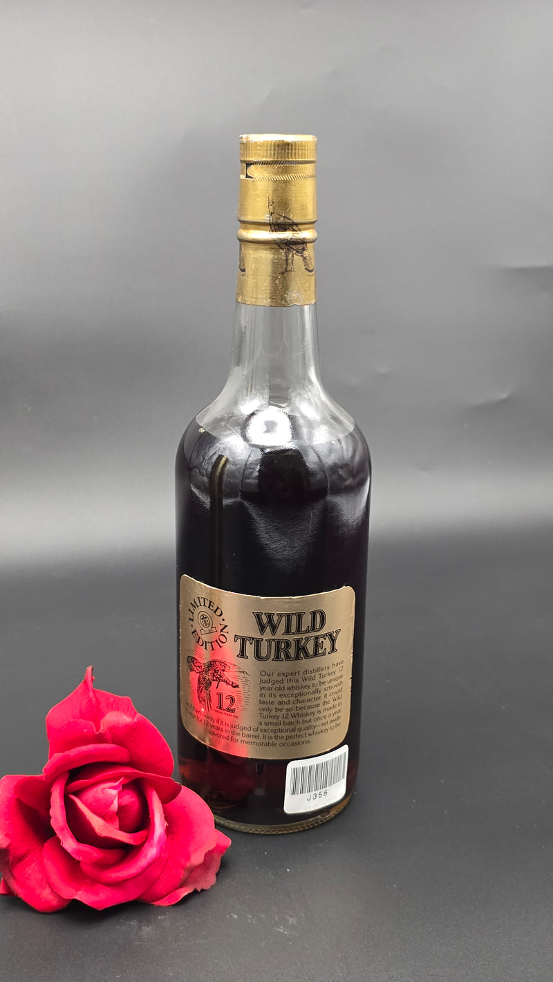 Wild Turkey 12-year "Cheesy Gold Foil" with tube, 88 on glass