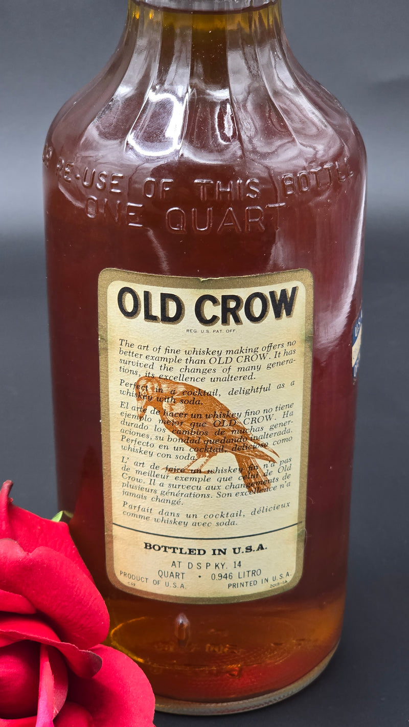 National Distillers Old Crow Bourbon 1969 quart