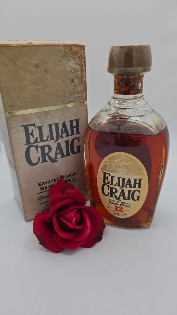 Elijah Craig 12 Years Old 93 on glass (pre-fire Heaven Hill)