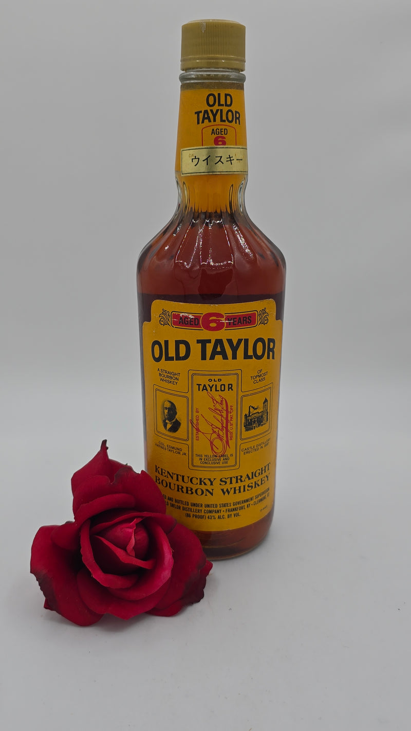 Old Taylor Aged 6 Years, 89 on glass National Distillers