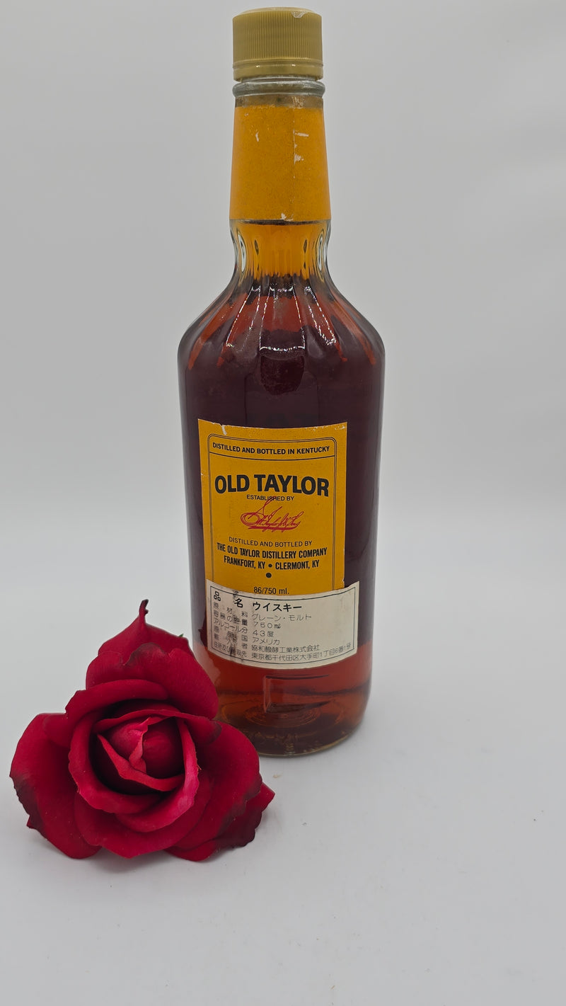 Old Taylor Aged 6 Years, 89 on glass National Distillers