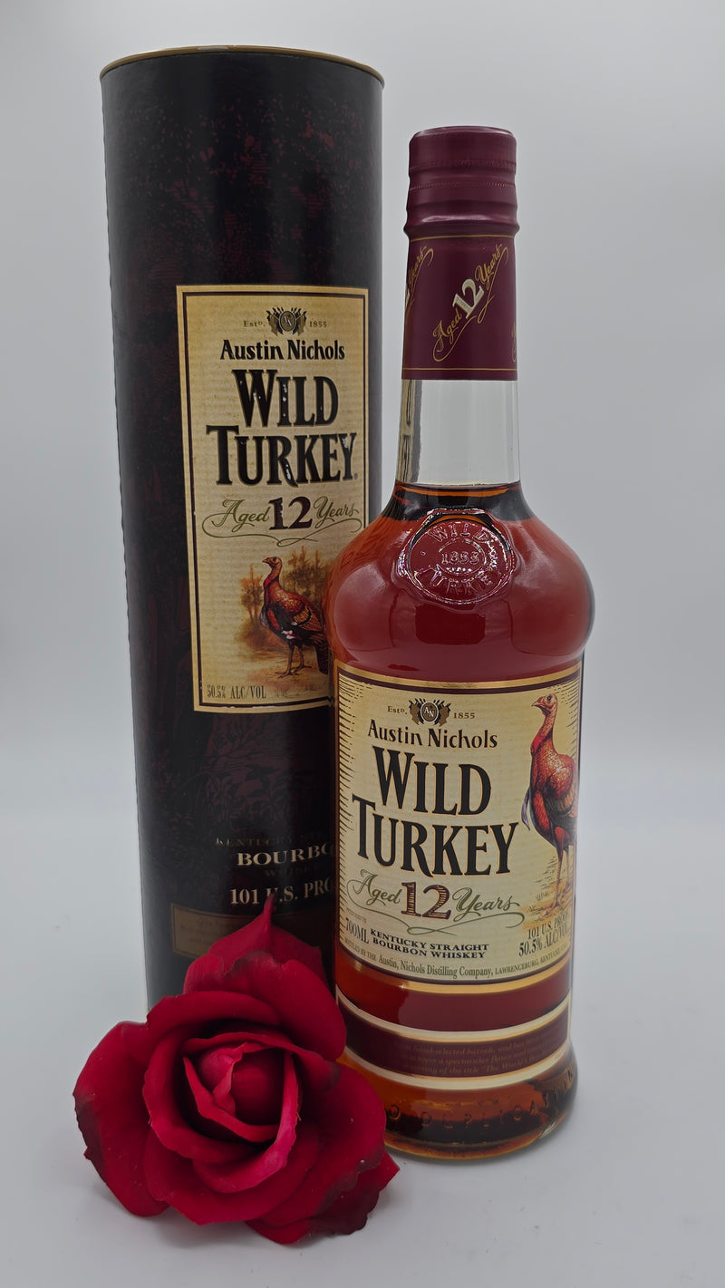 Wild Turkey Beyond 12 year Faux Split Label with tube 1999-2005 (foil scratched)