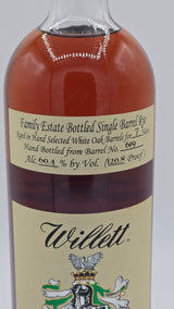 Willett Rye 7 year #619 'Single Barrel Willett Family Estate'