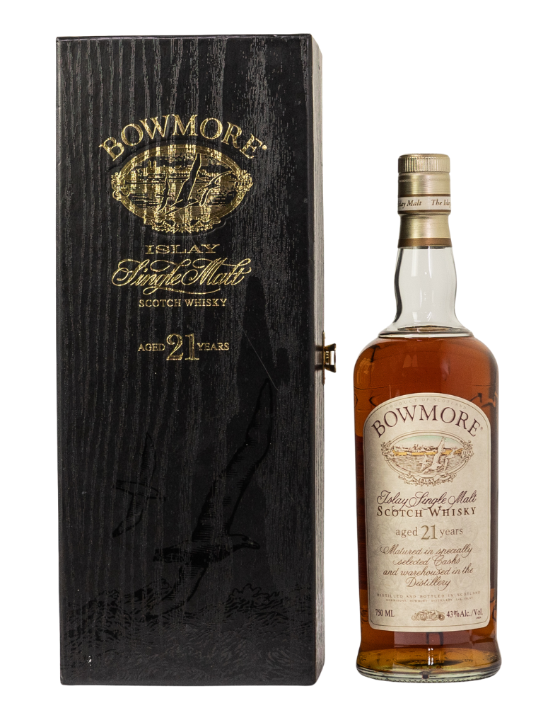 Bowmore 21yr Seagull Label w/ box 750ml 1980’s