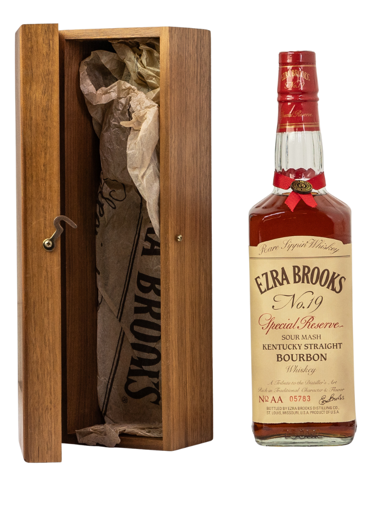 Ezra Brooks No.19 Special Reserve with wooden box