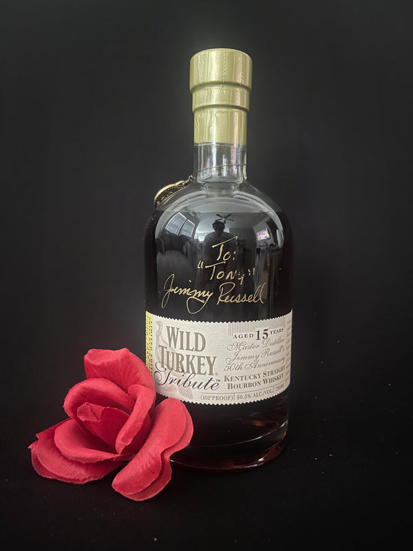 Wild Turkey Tribute 15yr US Version, signed by Jimmy Russell Master Distiller 750ml 2004