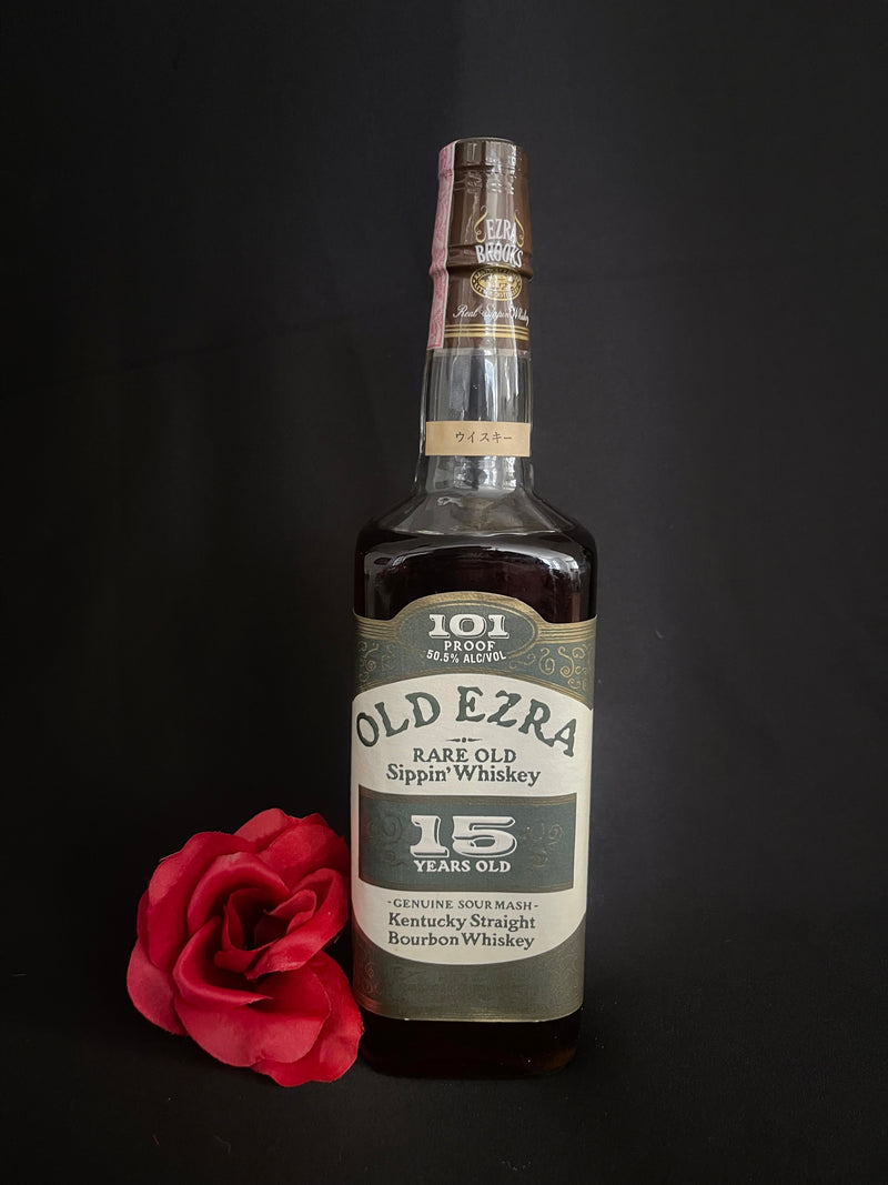 Old Ezra 15 yr 101, 88 on glass