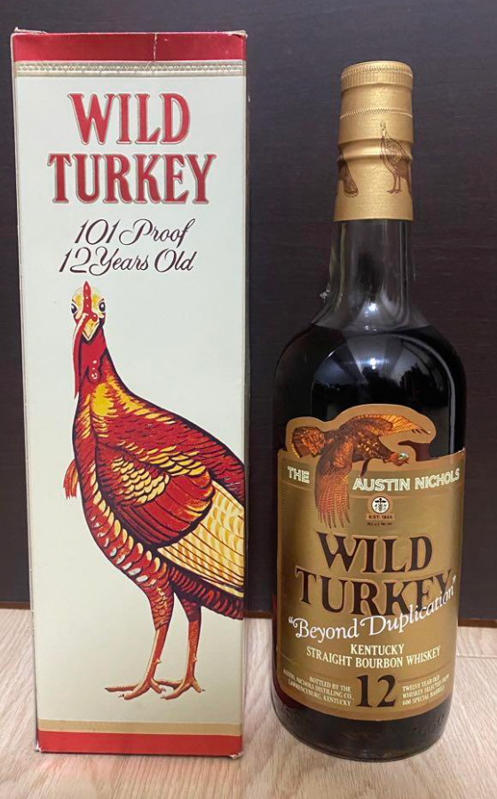 PRE-ARRIVAL Wild Turkey 12-year Beyond Duplication 1991 with box