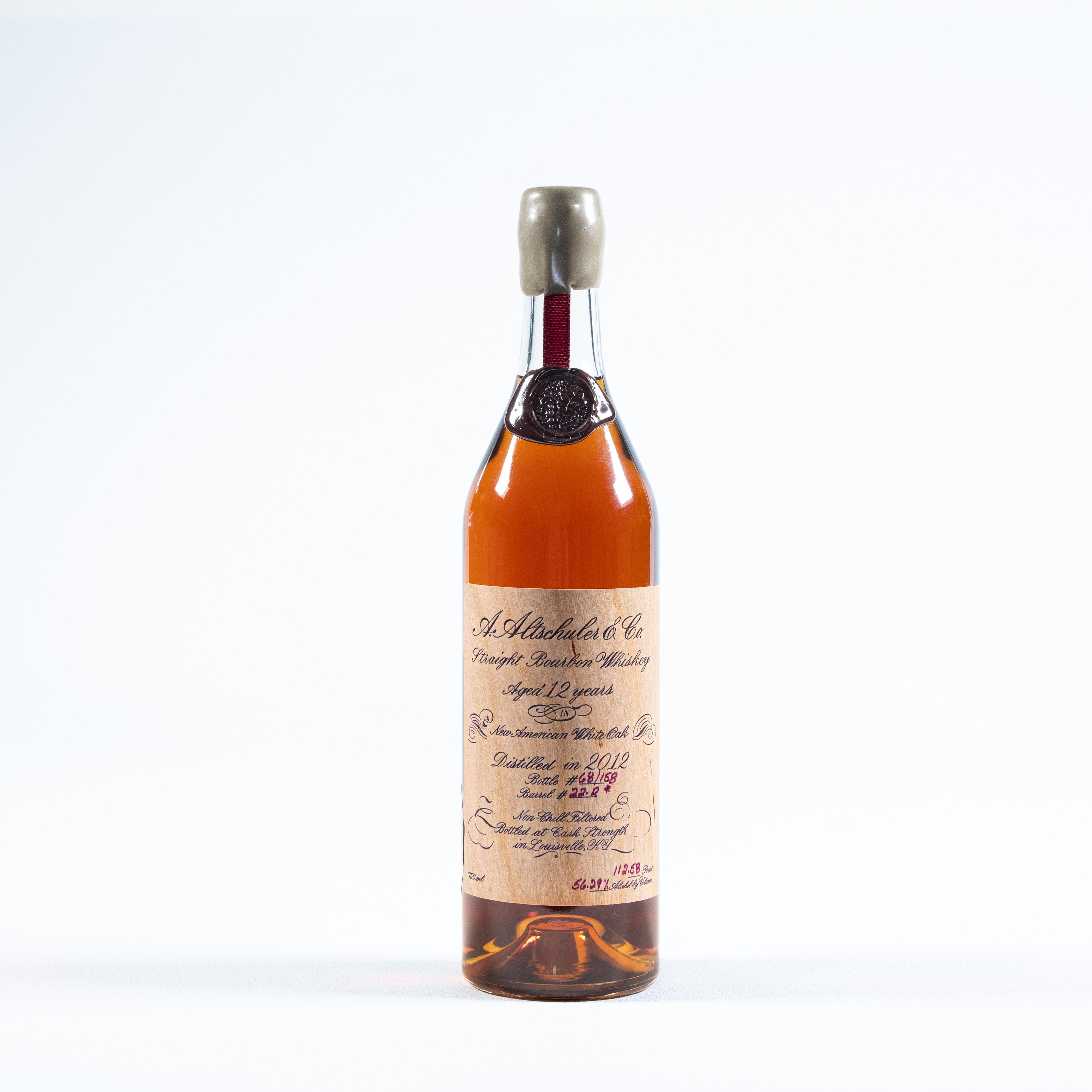 A. Altschuler 12 Yr. Bourbon, 22-R* 112.58 Proof. Prime Barrel Selection