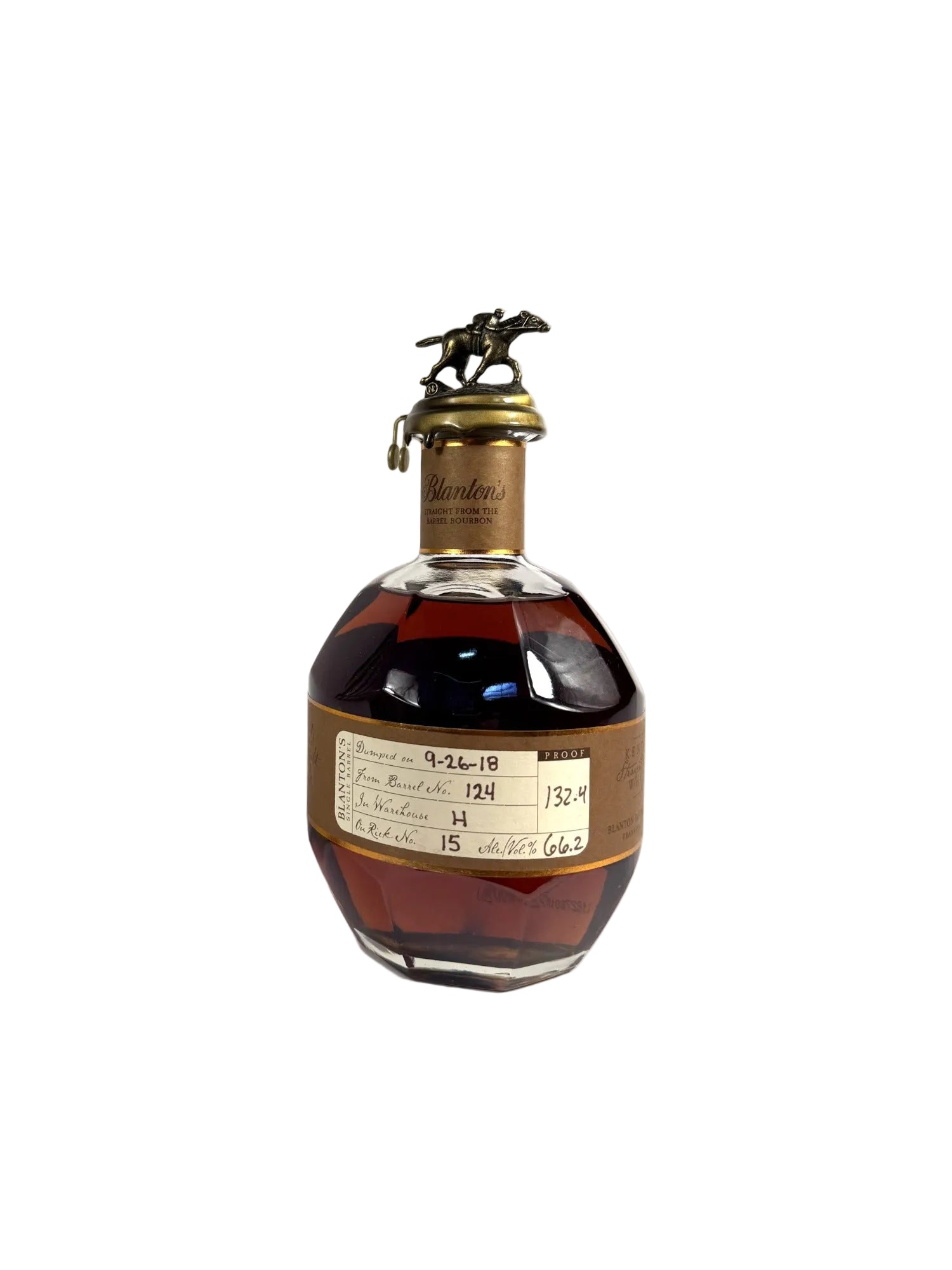 Blanton's Straight From The Barrel Bourbon 132.4pf. 2018 750ml