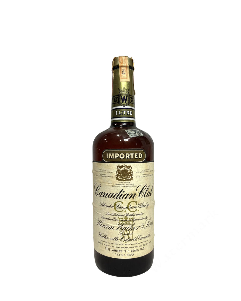 1974 Canadian Club 86.8 Proof 1 Liter