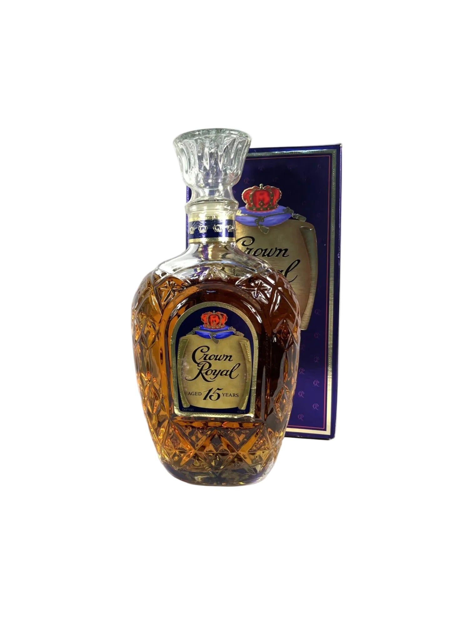 Crown Royal 15-year Paper Lablel 1990's with box