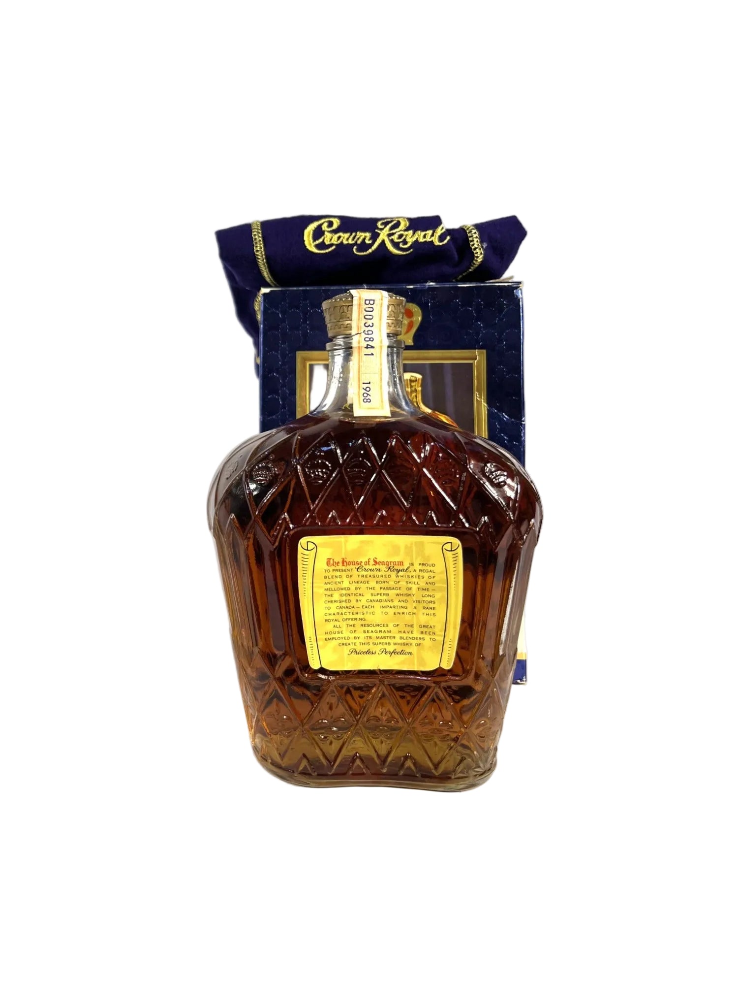 Crown Royal 1968 with bag and box