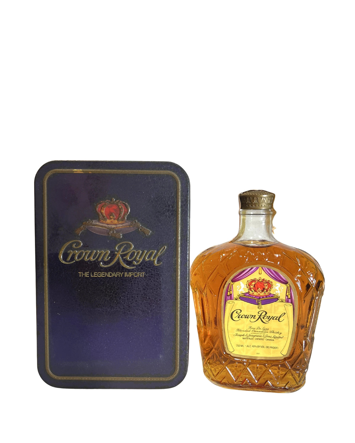 Crown Royal Tin Box (1980) 80 Proof 750ml