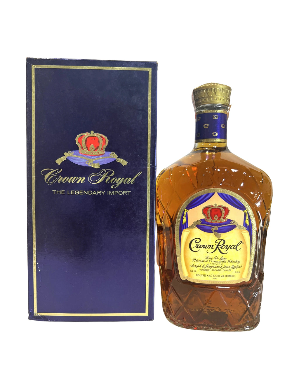 Crown Royal (1980's) 80 Proof 1.75 Liter