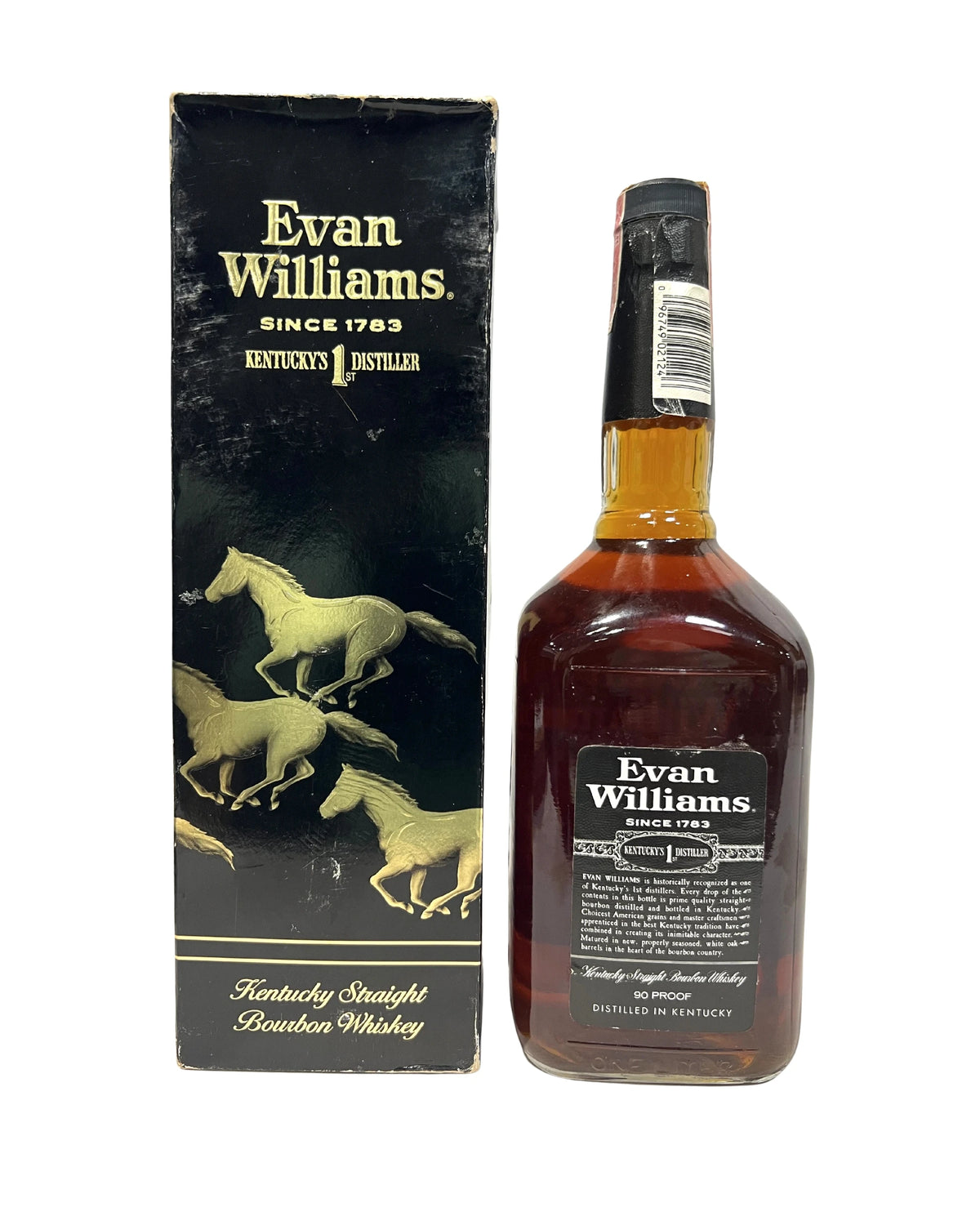 Evan Williams pre-fire Heaven Hill 8-year 90 Proof 1991 1 liter