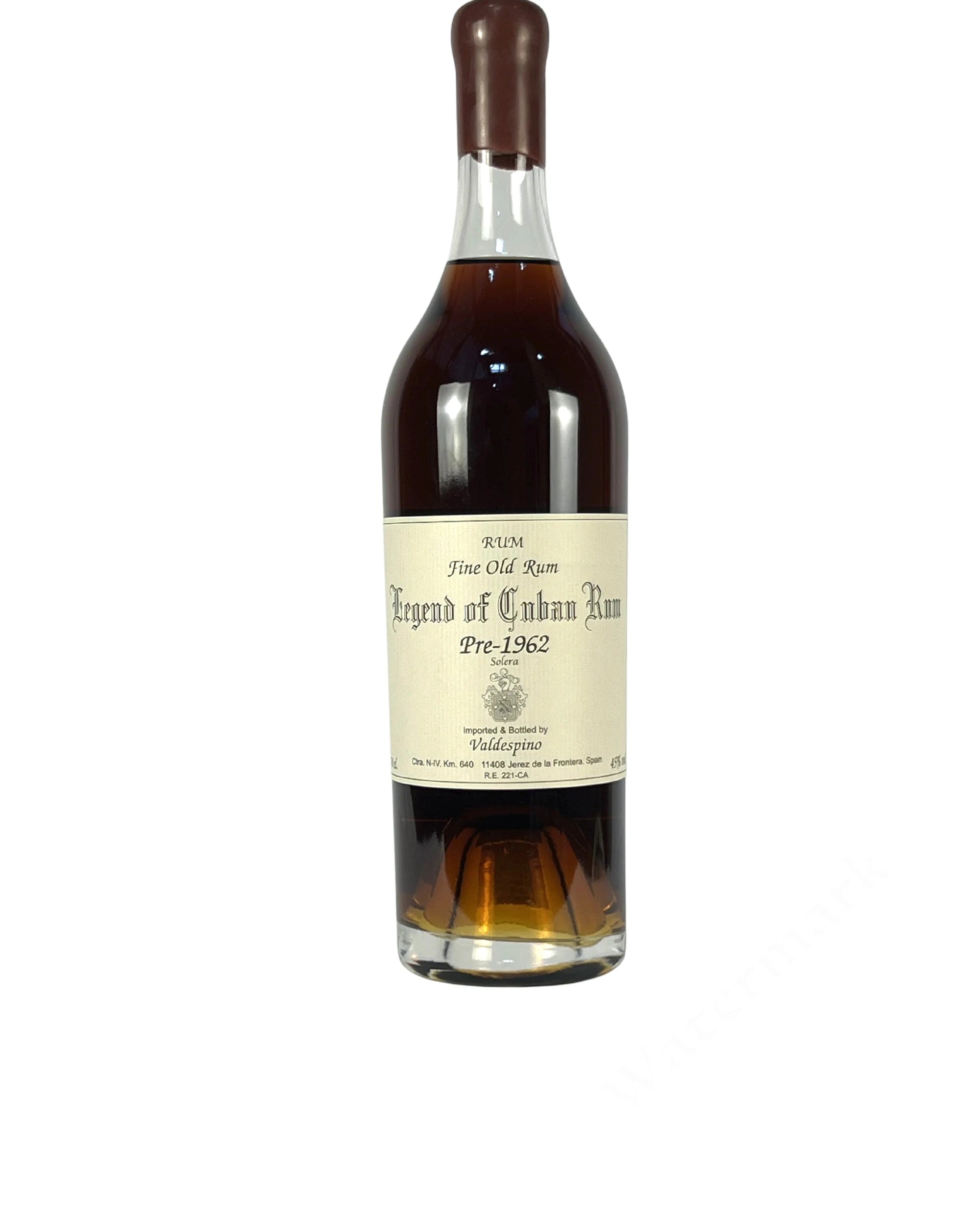 Valdespino Fine Old Rum Legend of Cuban Rum Pre-1962 Solera