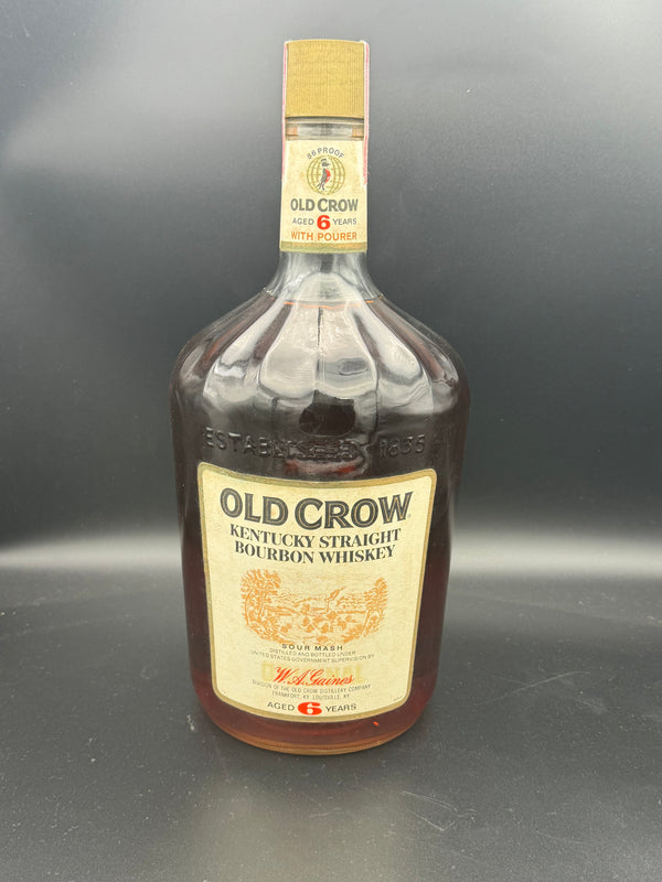 Old Crow 6-year 86 proof National Distillers 1974 Handle (1.75 Liter)