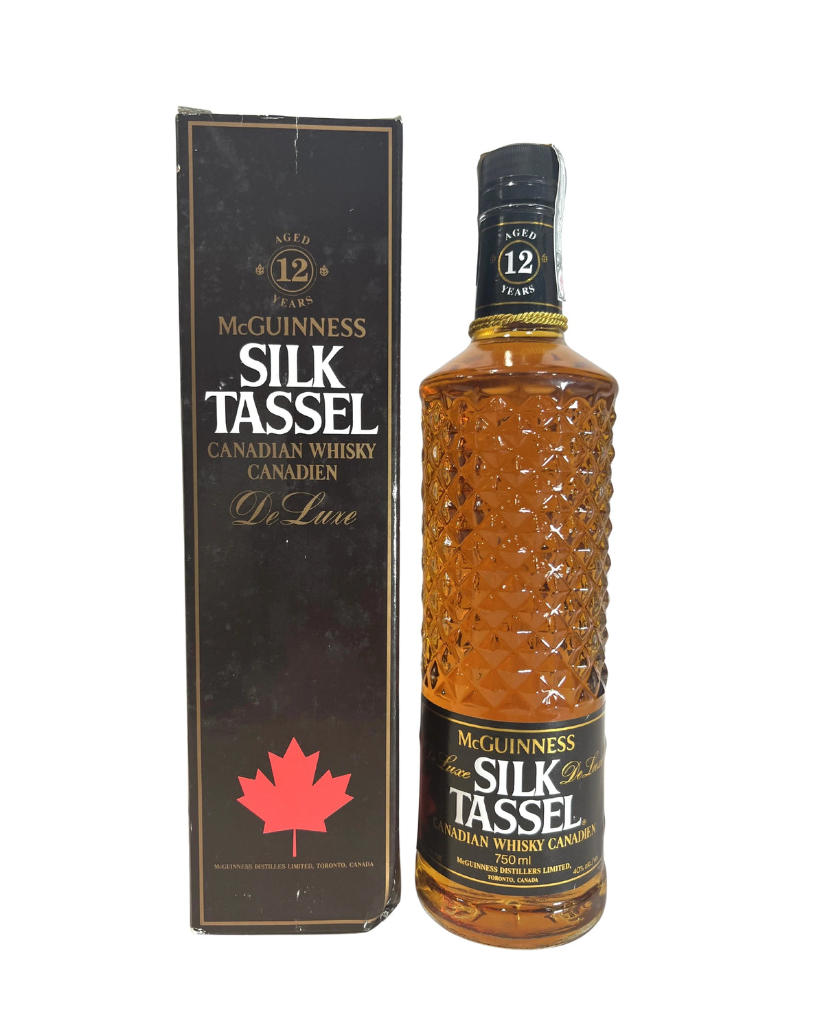McGuinness Silk Tassel Canadian Whisky 80 Proof 1970's 750ml