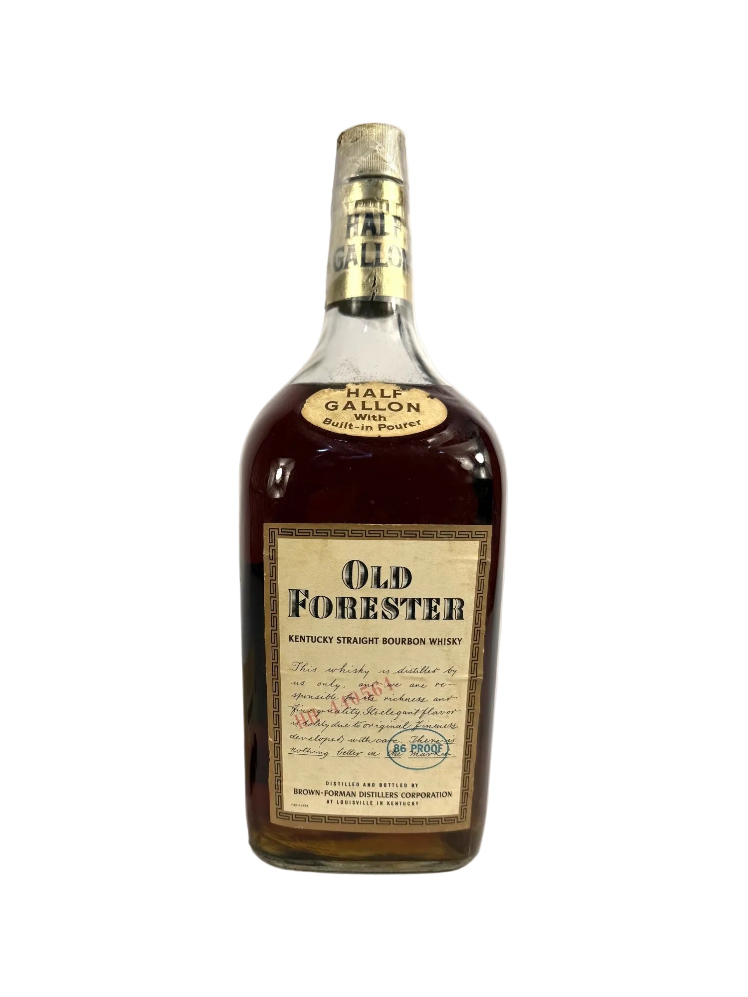 Old Forester 1978 Half Gallon