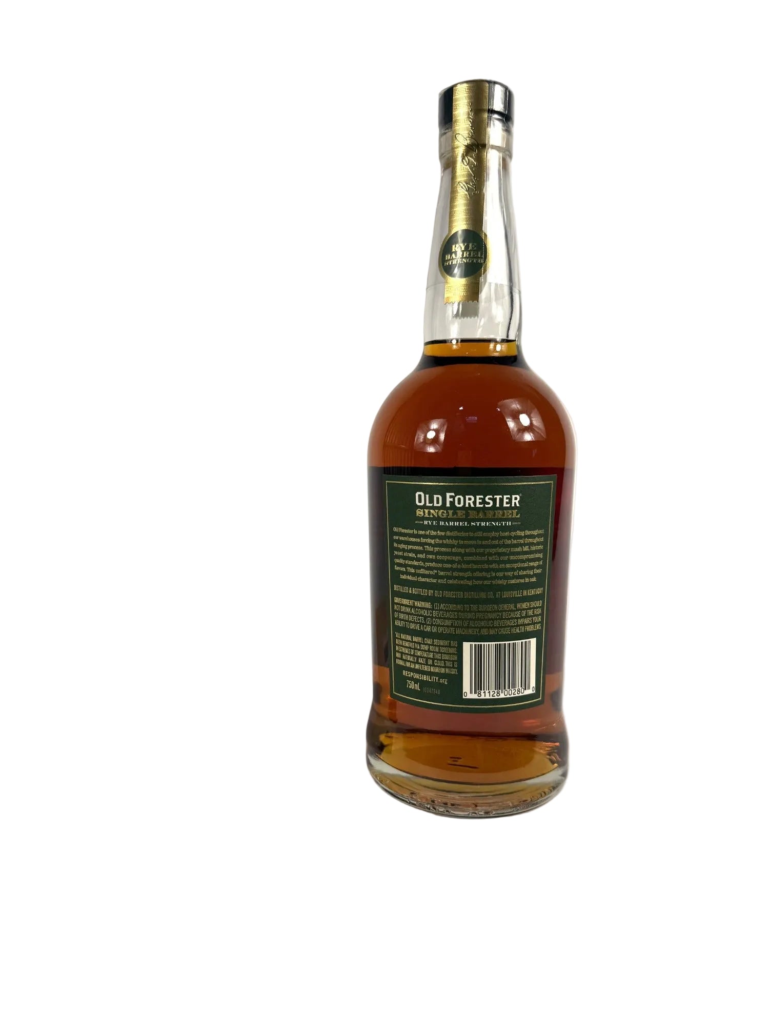 Old Forester Single Barrel Barrel Strength Rye
