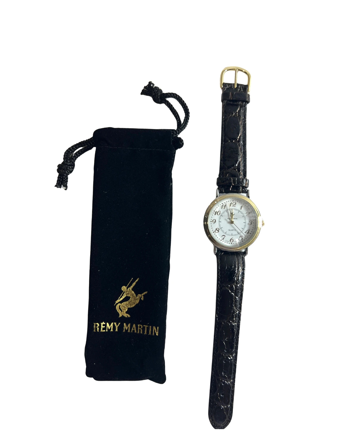 Rémy Martin Quartz Wristwatch (Black Leather Band)