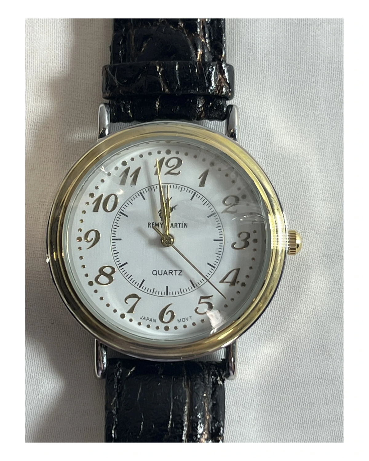 Rémy Martin Quartz Wristwatch (Black Leather Band)