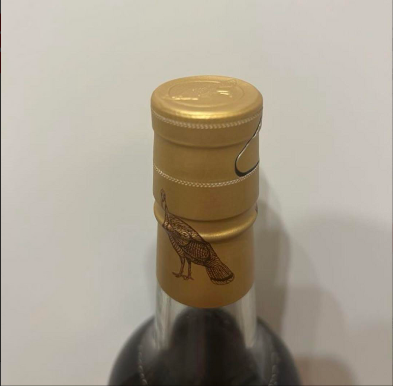 Wild Turkey 12-year "Cheesy Gold Foil" 1992 with tube