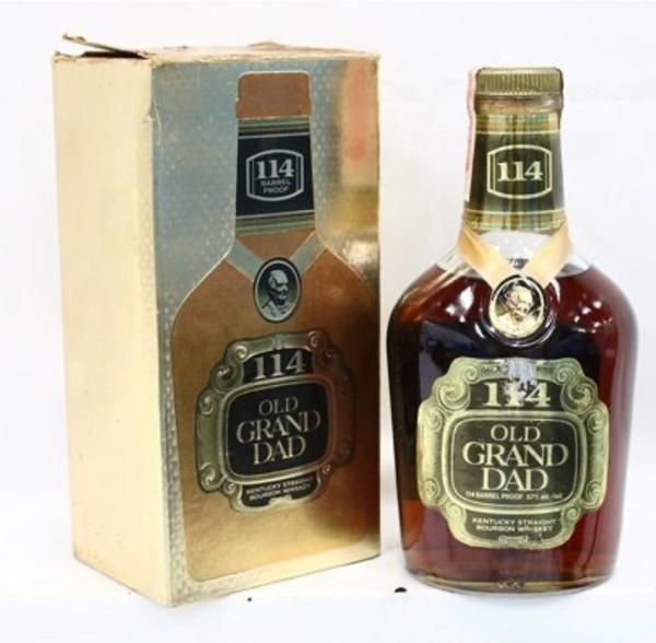 Old Grand Dad 114 Lot 18 National Distillers, 90 on glass, with box