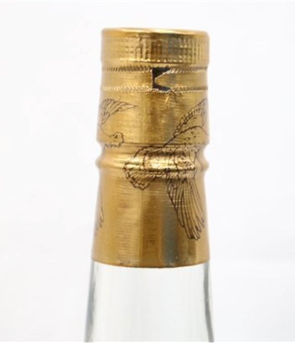 Wild Turkey 12-year "Cheesy Gold Foil" with tube, 85 on glass (first release)