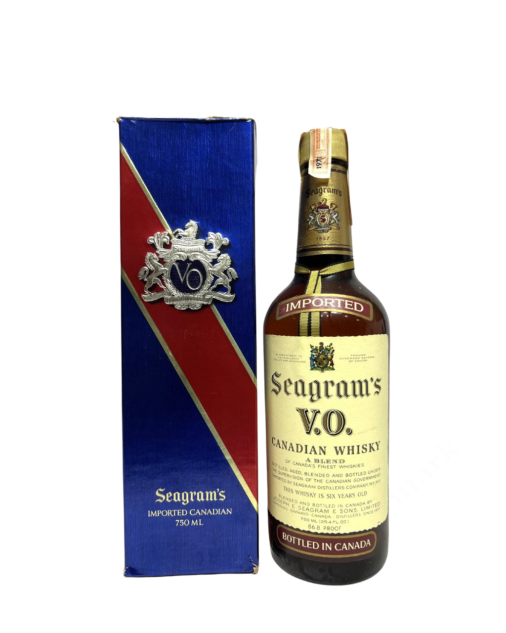 Seagram's V.O. 6-year 1971 with box