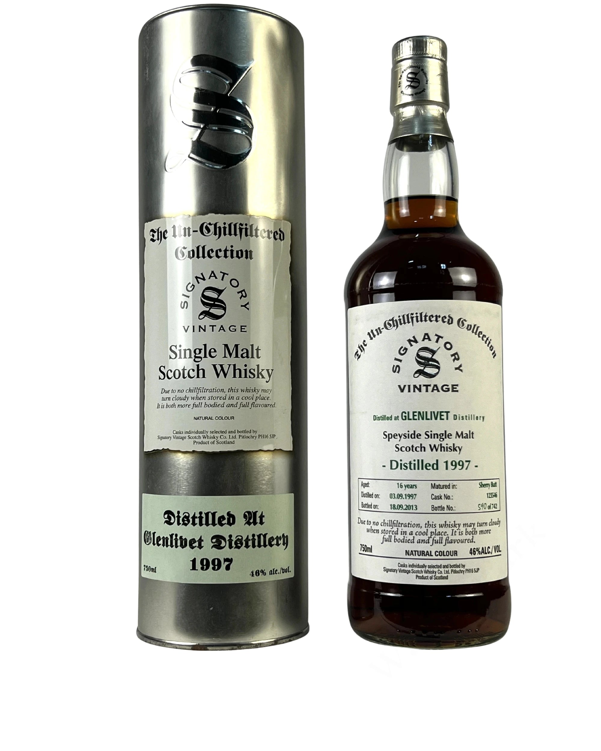 Signatory Unchillfiltered Collection Glenlivet 1997–2013
