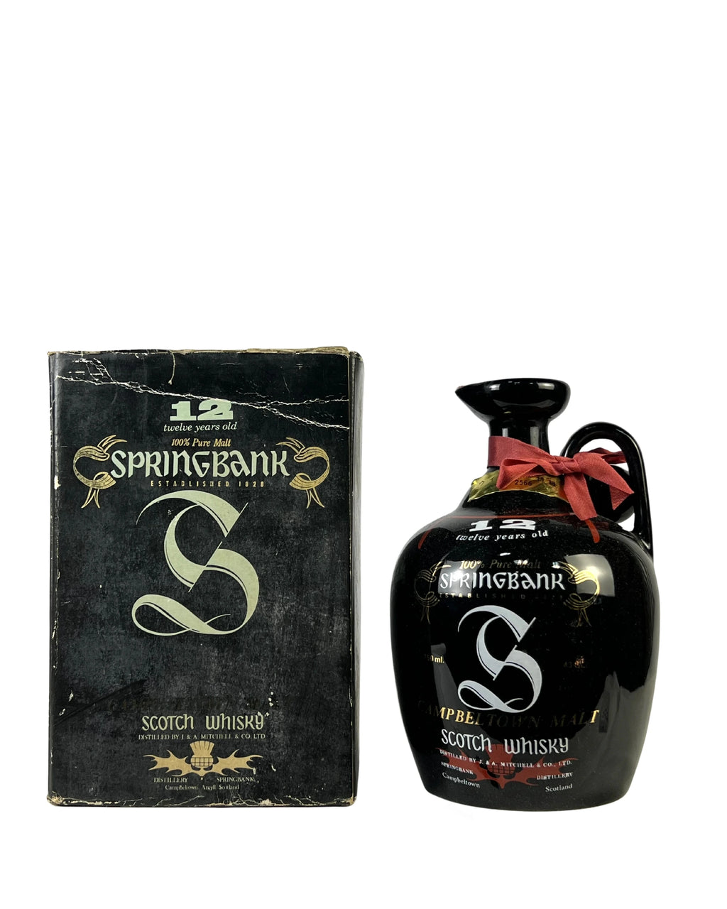 Springbank 12-year 1970's Ceramic Jug with box
