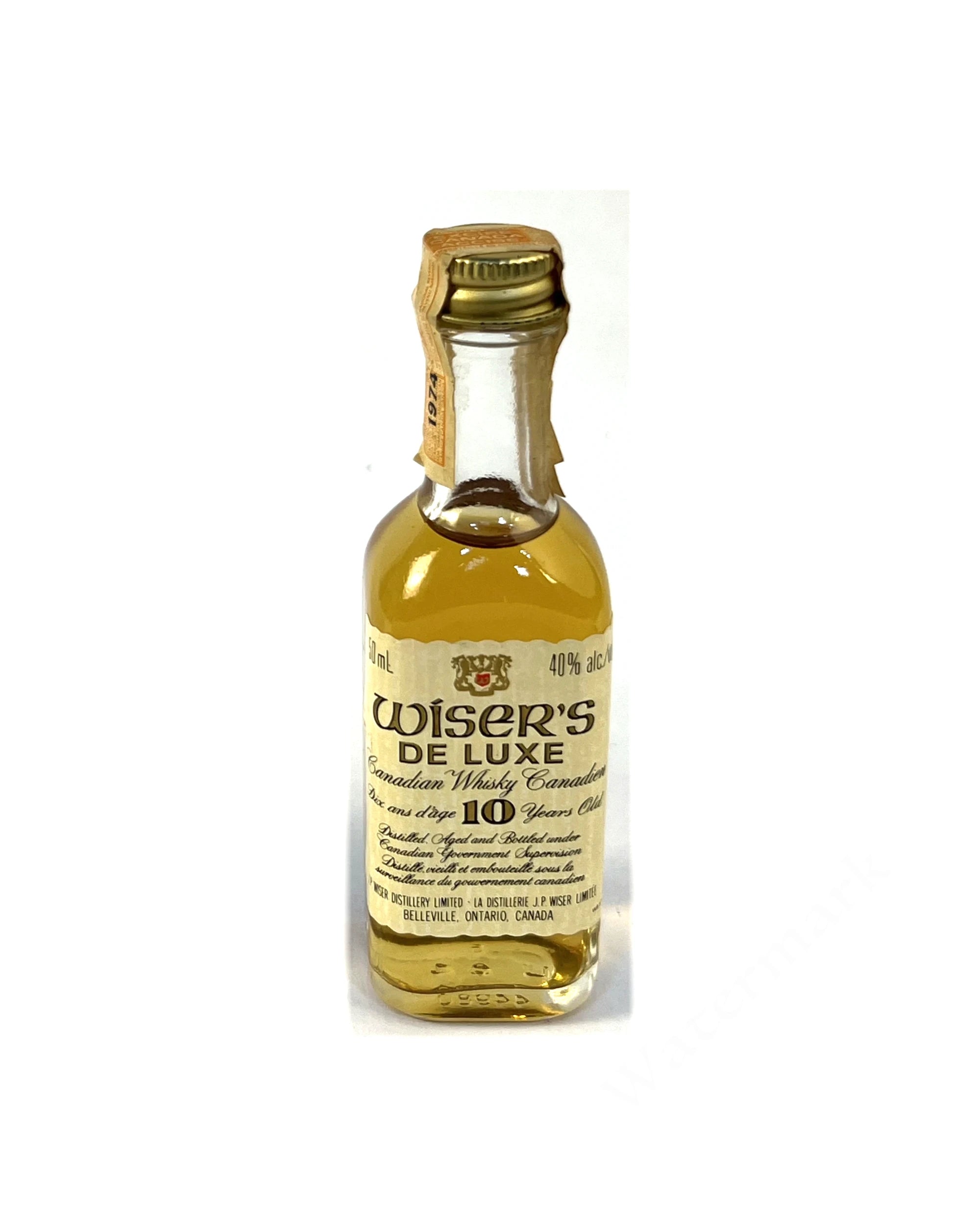 Wiser's De Luxe Canadian Whisky 1974