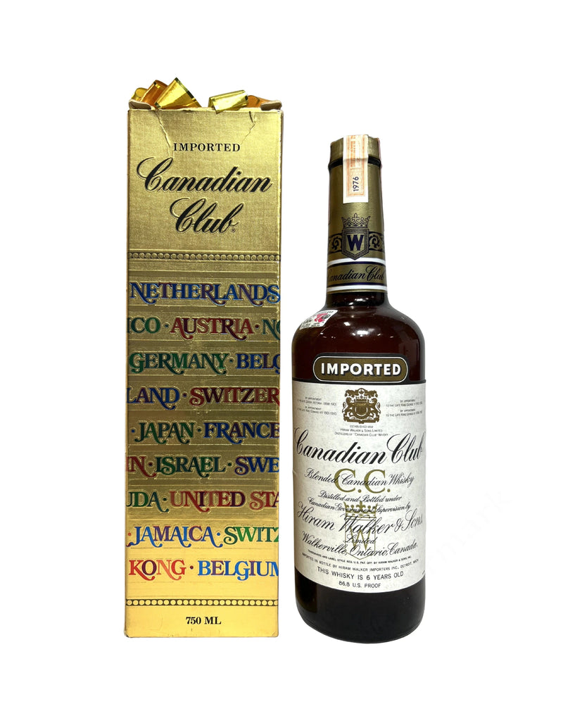 1976 Candian Club 6 Year with box 86.8 Proof 750ml