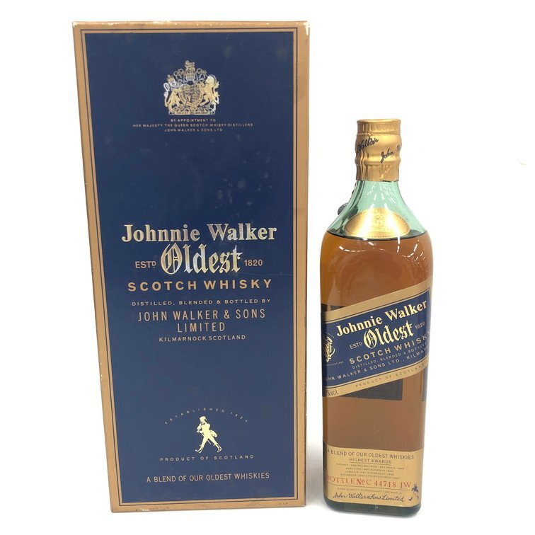 Johnnie Walker Oldest, 1990's predecessor to Blue Label with box