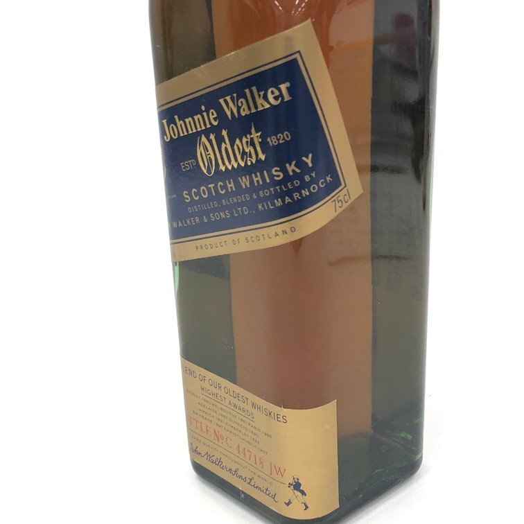 Johnnie Walker Oldest, 1990's predecessor to Blue Label with box