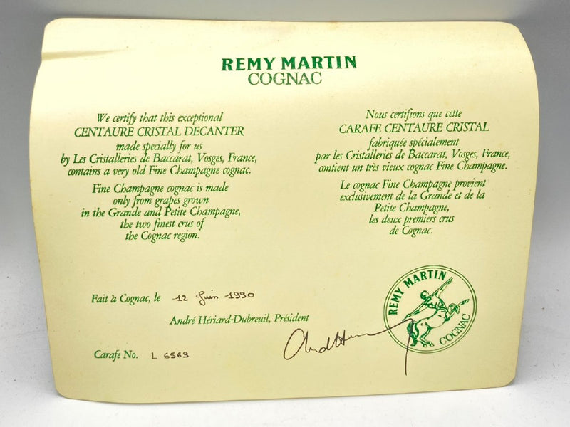 Remy Martin Centaure Cristal Fine Champage Cognac wih presentation box