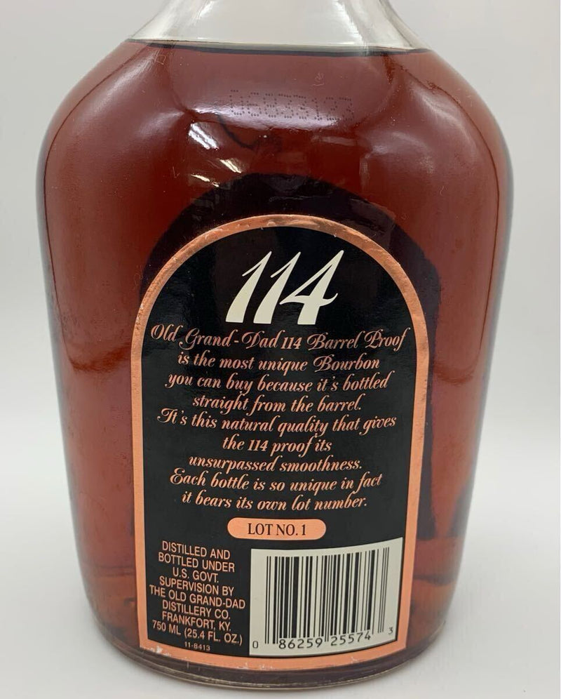 Old Grand Dad 114 Lot 1 National Distillers, 92 on glass