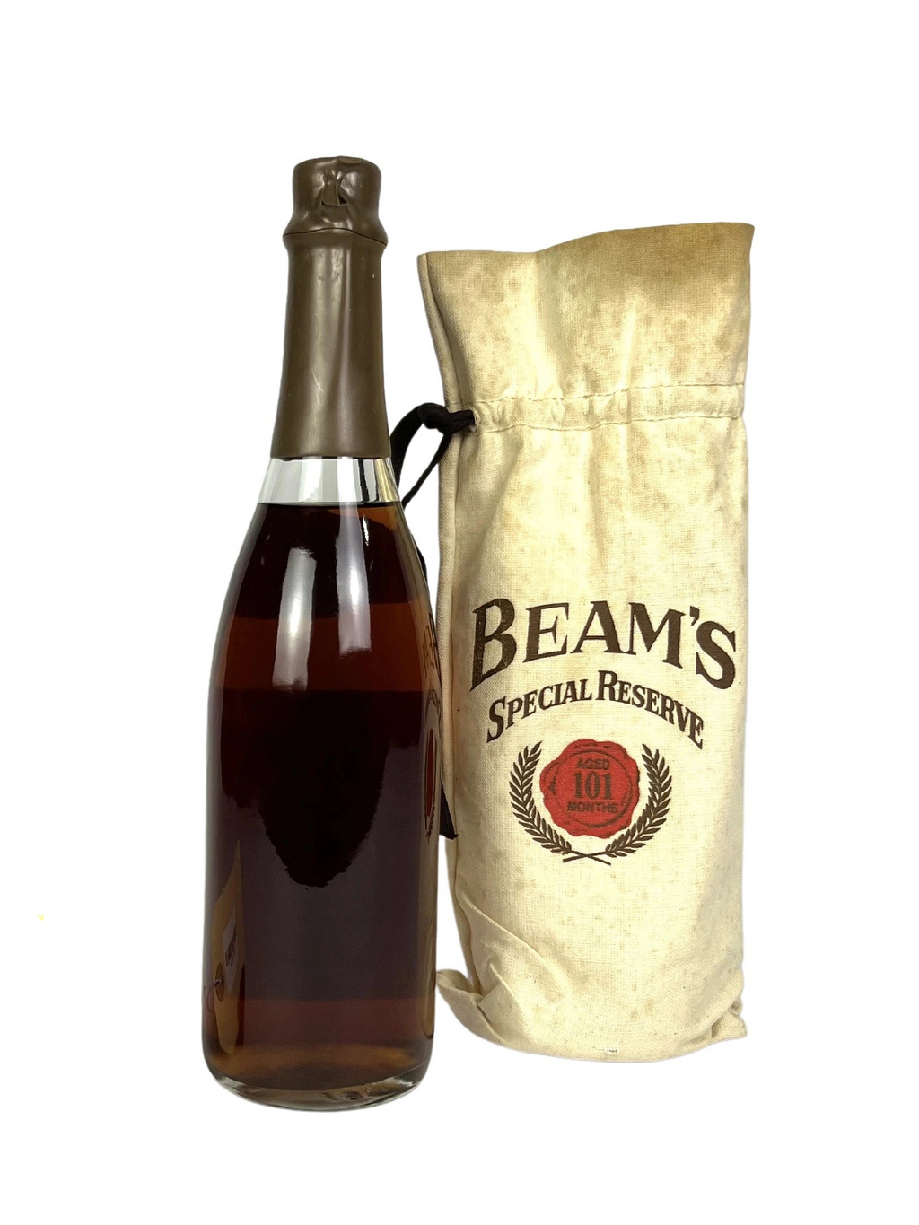 Beam's Special Reserve Brown Wax 101 months -bottle front