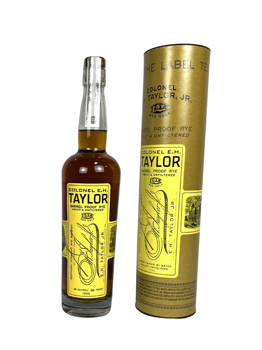 E.H. Taylor Barrel Proof Rye -bottle front