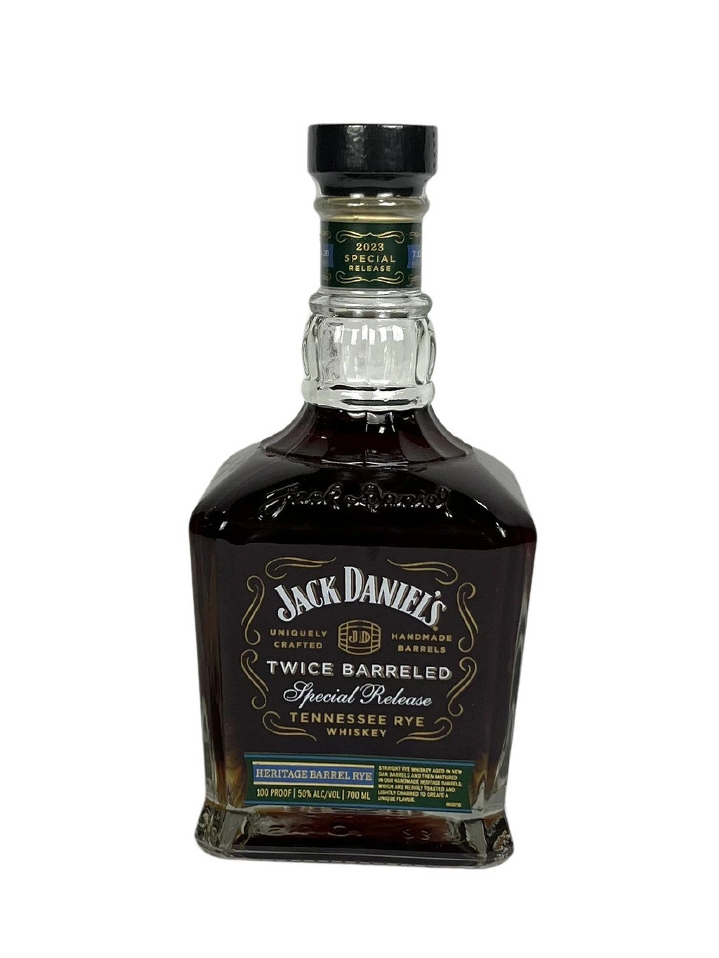 Jack Daniel's Twice Barreled Special Release Tennessee Rye Whiskey -bottle front