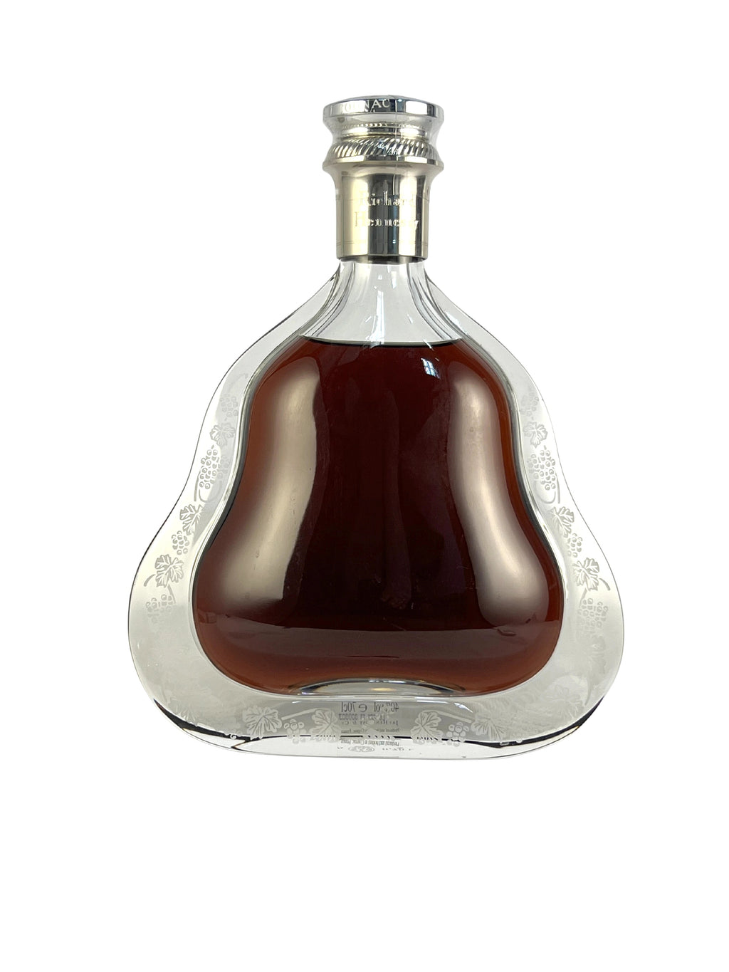 Richard Hennessy first edition (wooden top) with box, replacement stopper, and certificate -bottle front