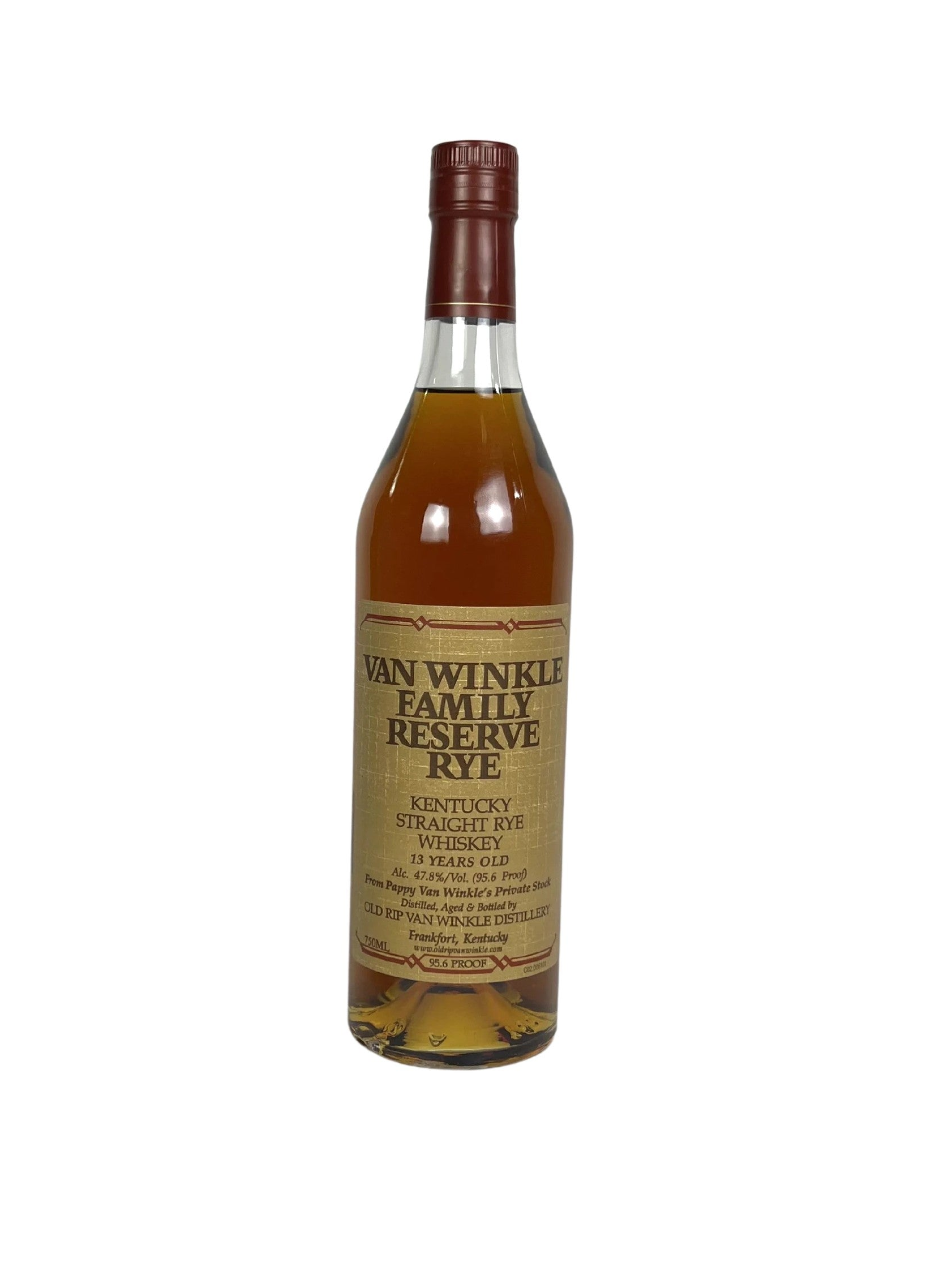 VAN WINKLE FAMILY RESERVE RYE -bottle front