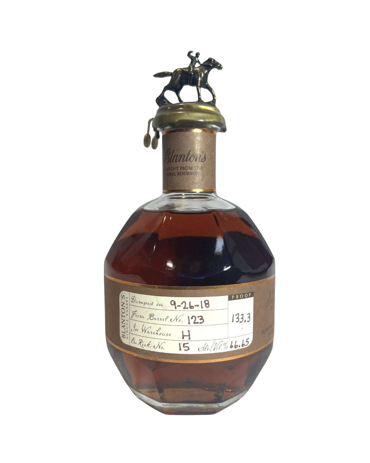 Blanton's Straight From The Barrel Bourbon 133.3pf. 2018 750ml -bottle front