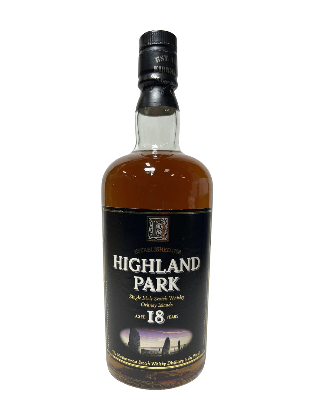Highland Park 18-year 1990's dumpy bottle -bottle front