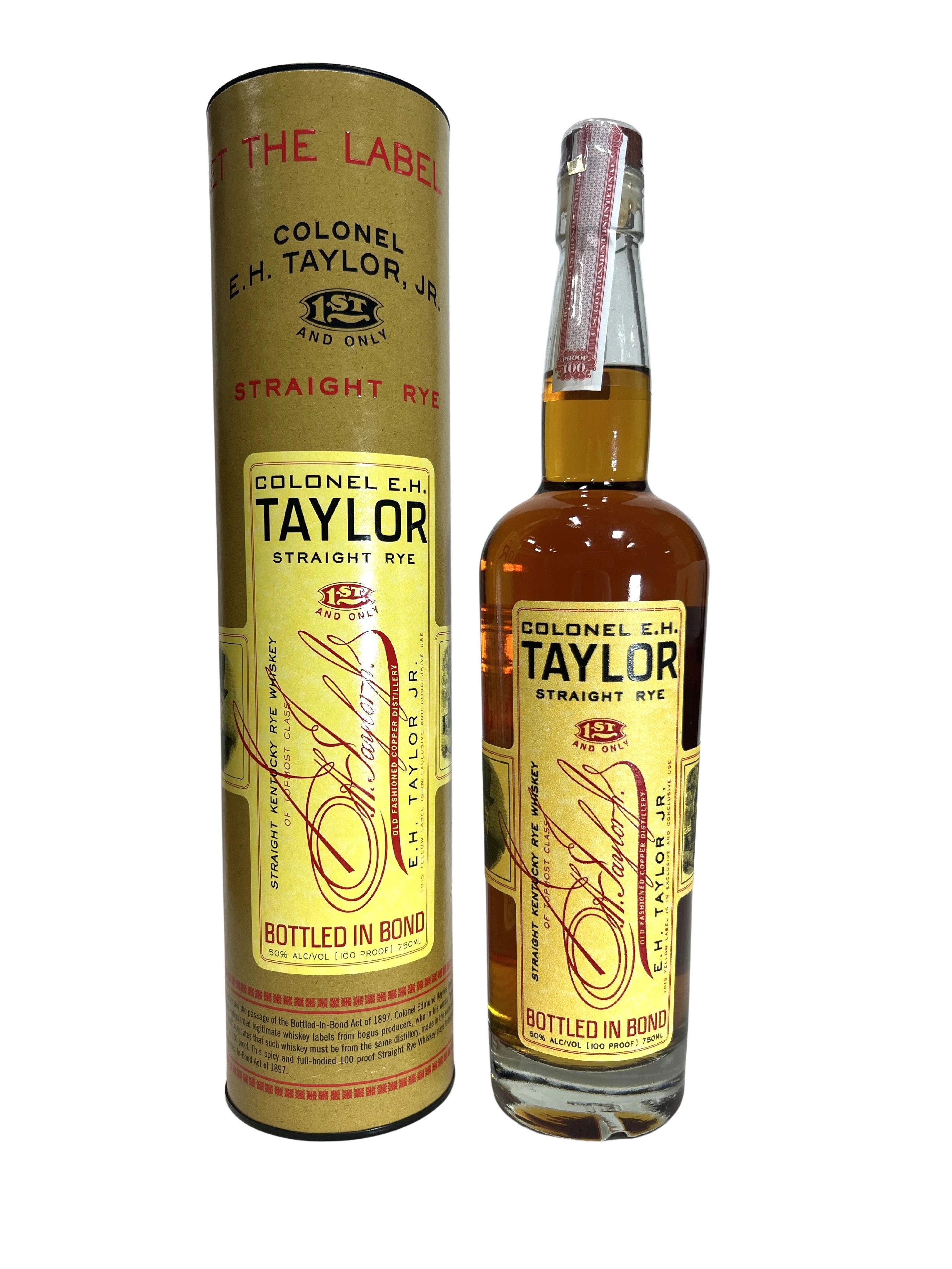 Colonel E.H. Taylor Straight Rye -bottle front