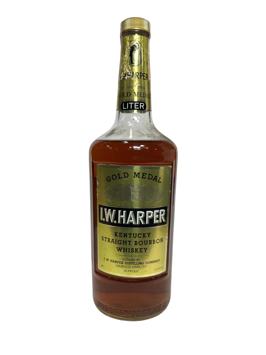 I.W. Harper Gold Medal Liter 1987 -bottle front
