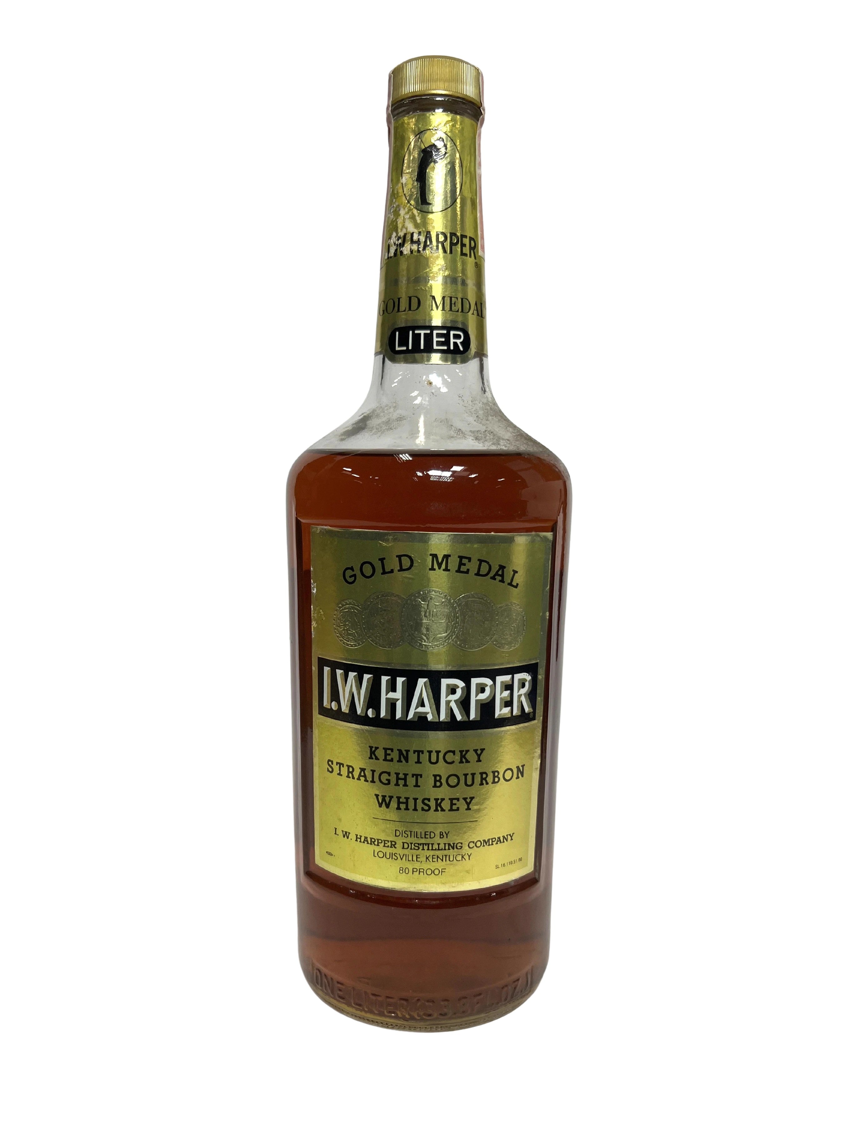 I.W. Harper Gold Medal Liter 1987 -bottle front