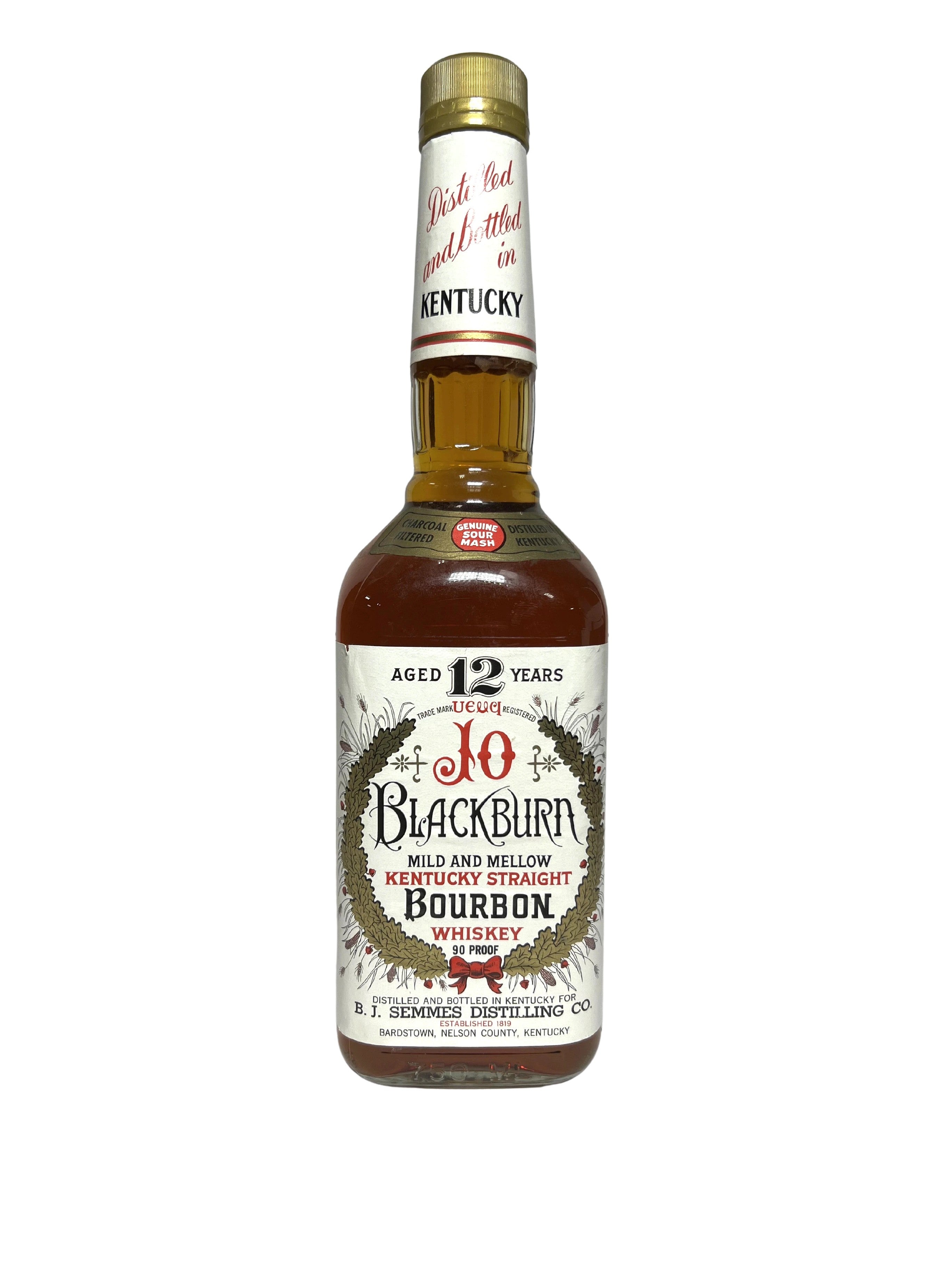 Jo Blackburn 12-year 1999 (pre-fire) -bottle front